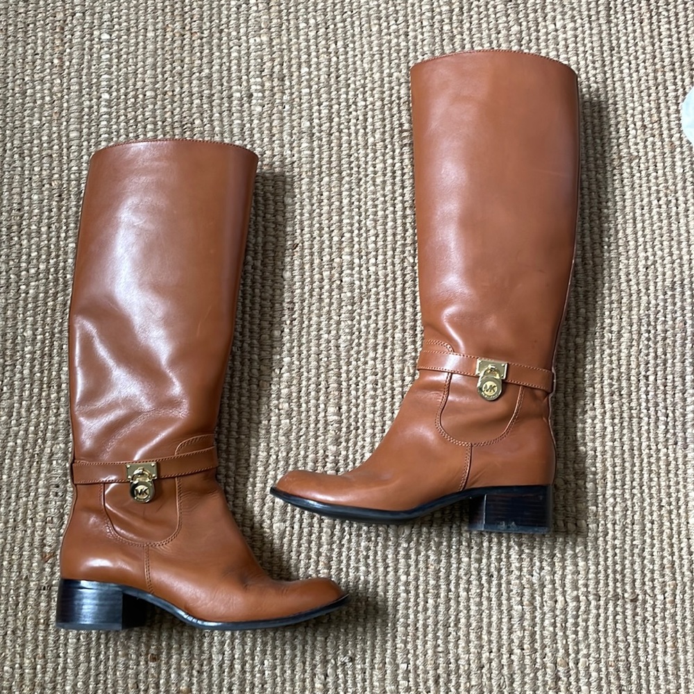 MK tall leather boots